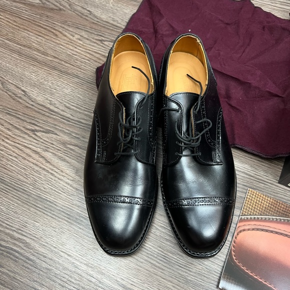New Allen Edmonds Benton Black Cap Toe 